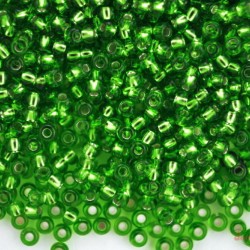 Кръгли 11/0 зелено сребърен отвор 57430