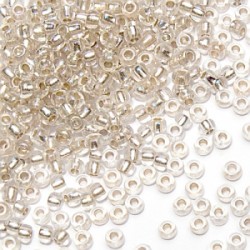 ROUND ROCAILLES silverline crystal 78102 AB - 11/0 ROUND ROCAILLES silverline crystal 78102 AB - 11/0