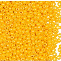 Кръгли 11/0 жълто опак лустер 88130