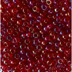 ROUND ROCAILLES  11/0  Transparent Red Rainbow 91090 ROUND ROCAILLES  11/0  Transparent Red Rainbow 91090
