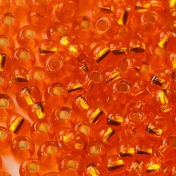 Кръгли 11/0 оранж сребърен отвор 97000