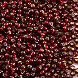 ROUND ROCAILLES  11/0 Silverline Dark Red 97120 ROUND ROCAILLES  11/0 Silverline Dark Red 97120