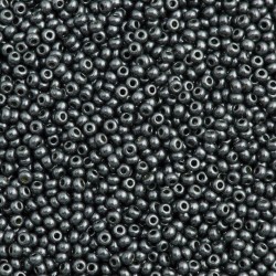 ROUND ROCAILLES  11/0 Dark Grey Opaque 28980 ROUND ROCAILLES  11/0 Dark Grey Opaque 28980