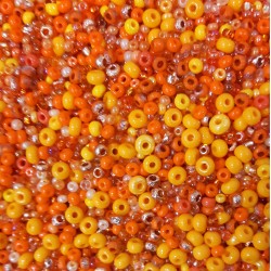 ROUND ROCAILLES Multisize Mix Orange - 50gr ROUND ROCAILLES Multisize Mix Orange - 50gr