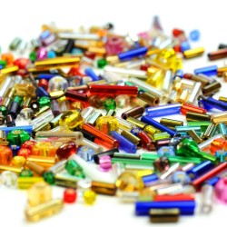 Тръбички- смес- разни цветове и размери - 50 гр.