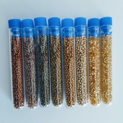 ROUND ROCAILLES 11/0 Set 8 Colours Metallic Gold Bronze - 50gr ROUND ROCAILLES 11/0 Set 8 Colours Metallic Gold Bronze - 50gr