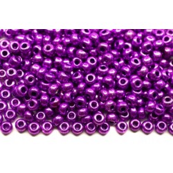 Кръгли лила металик 18328- 11/0