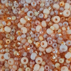 ROUND ROCAILLES Multi Size Mix Peach Flower 50gr ROUND ROCAILLES Multi Size Mix Peach Flower 50gr