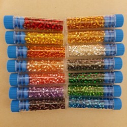 ROUND ROCAILLES 11/0 Silver Line 14 Colours Set - 130 gr ROUND ROCAILLES 11/0 Silver Line 14 Colours Set - 130 gr