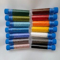 ROUND ROCAILLES 11/0 Opaque 14 Colours Set - 130 gr ROUND ROCAILLES 11/0 Opaque 14 Colours Set - 130 gr