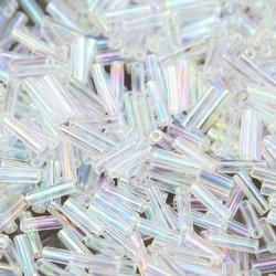 Bugles #2 - 6 x 1,7 mm Crystal AB 250 Bugles #2 - 6 x 1,7 mm Crystal AB 250