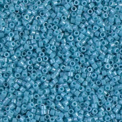 DELICA ROUND 11/0 (1,6mm), DB-218 Opaque Med Turquoise Blue Luster DELICA ROUND 11/0 (1,6mm), DB-218 Opaque Med Turquoise Blue Luster