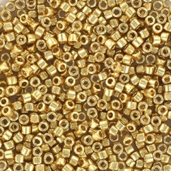 DELICA ROUND 11/0 (1,6mm), LIGHT 24KT GOLD PLATED DB-34 DELICA ROUND 11/0 (1,6mm), LIGHT 24KT GOLD PLATED DB-34
