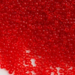 ROUND ROCAILLE 11/0 Transparent Semi Frost Red 140SF ROUND ROCAILLE 11/0 Transparent Semi Frost Red 140SF