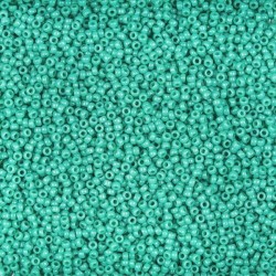 ROUND ROCAILLE 15/0 Opaque Turquoise Green 412 ROUND ROCAILLE 15/0 Opaque Turquoise Green 412