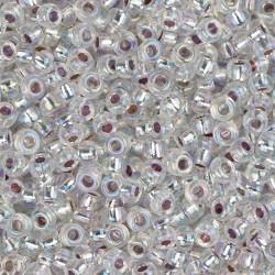 ROUND ROCAILLE 8/0 Silverline Crystal AB 1001 ROUND ROCAILLE 8/0 Silverline Crystal AB 1001