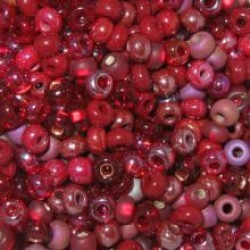 ROUND ROCAILLES Multisize Mix Red- 50gr ROUND ROCAILLES Multisize Mix Red- 50gr