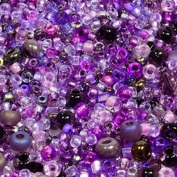 Кръгли- смес- разни размери лила- 50 гр.