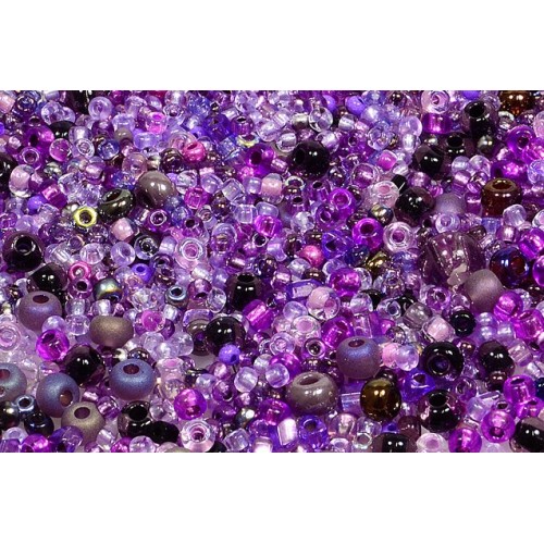 Кръгли- смес- разни размери лила- 50 гр.