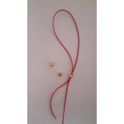 Brass Bead 6mm with Rubber Tube (Ideal for Holding 2 Cords of 1mm) Gold Plated Brass Bead 6mm with Rubber Tube (Ideal for Holding 2 Cords of 1mm) Gold Plated