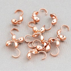STAINLESS STEEL BEAD TIP- 4mm rose gold - 10 pcs STAINLESS STEEL BEAD TIP- 4mm rose gold - 10 pcs