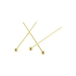 STAINLESS STEEL Ballpin 0.6X20mm Gold Foiled STAINLESS STEEL Ballpin 0.6X20mm Gold Foiled