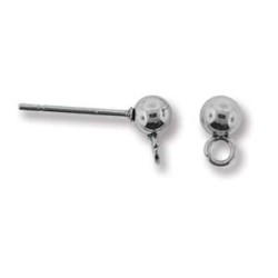 EARRING POSTS 4 mm Stainless Steel Cross Pin EARRING POSTS 4 mm Stainless Steel Cross Pin