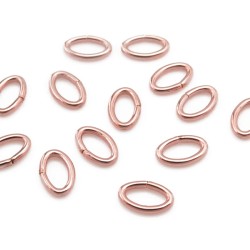 JUMP RINGS OVAL Stainless Steel 1,0 X 5 X 8 mm rose gold JUMP RINGS OVAL Stainless Steel 1,0 X 5 X 8 mm rose gold