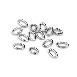 JUMP RINGS OVAL Stainless Steel 0,5 X 3 X 4 mm JUMP RINGS OVAL Stainless Steel 0,5 X 3 X 4 mm