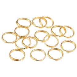 SPLIT RINGS GOLD COLOUR Stainless Steel 0,6 X 10 mm 
