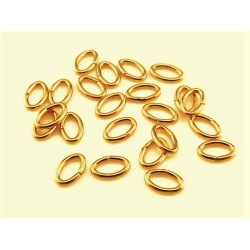 JUMP RINGS OVAL Stainless Steel 1,0 X 5 X 8 mm golden color JUMP RINGS OVAL Stainless Steel 1,0 X 5 X 8 mm golden color