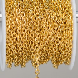 Stainless Steel Chain - 1.9 mm Gold Colour Stainless Steel Chain - 1.9 mm Gold Colour