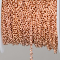 Stainless Steel chain - 1,6mm  Rose Gold Stainless Steel chain - 1,6mm  Rose Gold