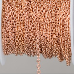 Стоманена верига-1,6мм розово злато