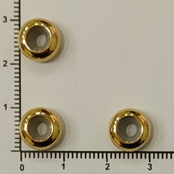 Stainless Steel Spacer Beads With Rubber Core Inside 10 mm Gold Stainless Steel Spacer Beads With Rubber Core Inside 10 mm Gold