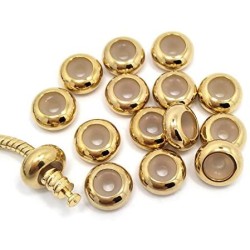 Stainless Steel Spacer Beads With Rubber Core Inside Stainless Steel Spacer Beads With Rubber Core Inside