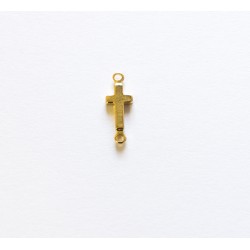 Кръст конектор 5/10 mm стомана златиста 316L Кръст конектор 5/10 mm стомана златиста 316L