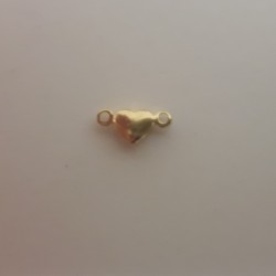 Сърце конектор 3/9 mm стомана 316L златиста Сърце конектор 3/9 mm стомана 316L златиста