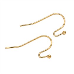 EARRING HOOKS Stainless Steel Gold Colour EARRING HOOKS Stainless Steel Gold Colour