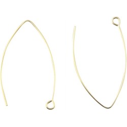 EARRING HOOKS 32x22mm Stainless Steel Gold Colour EARRING HOOKS 32x22mm Stainless Steel Gold Colour