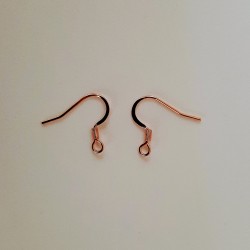 EARRING HOOKS Fine Stainless Steel Rose Gold EARRING HOOKS Fine Stainless Steel Rose Gold