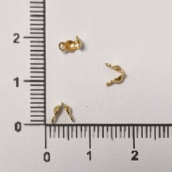 STAINLESS STEEL CALOTTE GOLD COLOUR- 2 mm 10 pcs. STAINLESS STEEL CALOTTE GOLD COLOUR- 2 mm 10 pcs.