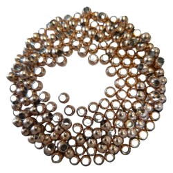 Stainless Steel Beads 4 mm Large Hole Rose Gold Colour Stainless Steel Beads 4 mm Large Hole Rose Gold Colour