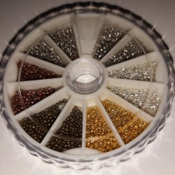 CRIMP BEAD 1.5mm Set 5 Colours 12 g CRIMP BEAD 1.5mm Set 5 Colours 12 g
