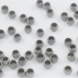 CRIMP BEAD 4mm Rhodium Plated CRIMP BEAD 4mm Rhodium Plated