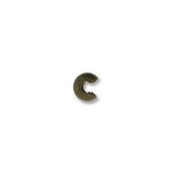 CRIMP COVER 3mm Antique Brass Plated - 10 pcs CRIMP COVER 3mm Antique Brass Plated - 10 pcs