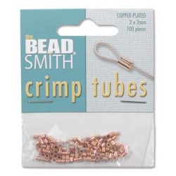 TUBE CRIMP 2MM COPPER PLATED CD/100 PCS TUBE CRIMP 2MM COPPER PLATED CD/100 PCS