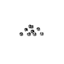 CRIMP COVER 3mm Rhodium Plated - 10pcs CRIMP COVER 3mm Rhodium Plated - 10pcs