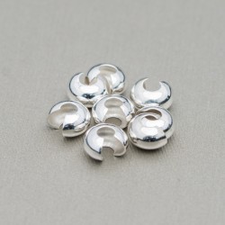 CRIMP COVER 5 mm Silver Plated - 10pcs CRIMP COVER 5 mm Silver Plated - 10pcs