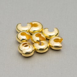 CRIMP COVER 3mm Stainless Steel 316L Gold Colour 10pcs CRIMP COVER 3mm Stainless Steel 316L Gold Colour 10pcs